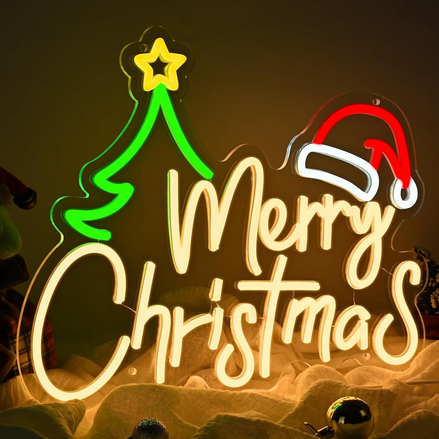 Neon Sign Party - Merry Christmas Neon Sign USB Powered