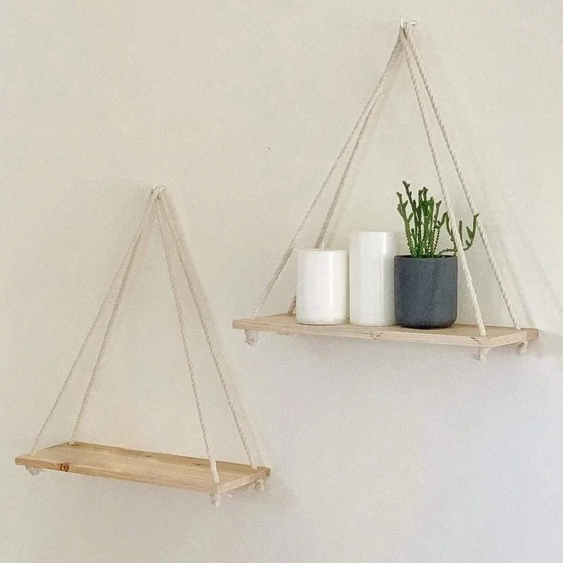 1PC Wooden Swing Hanging Hemp  - огляд і ціна Flower Wall Panel