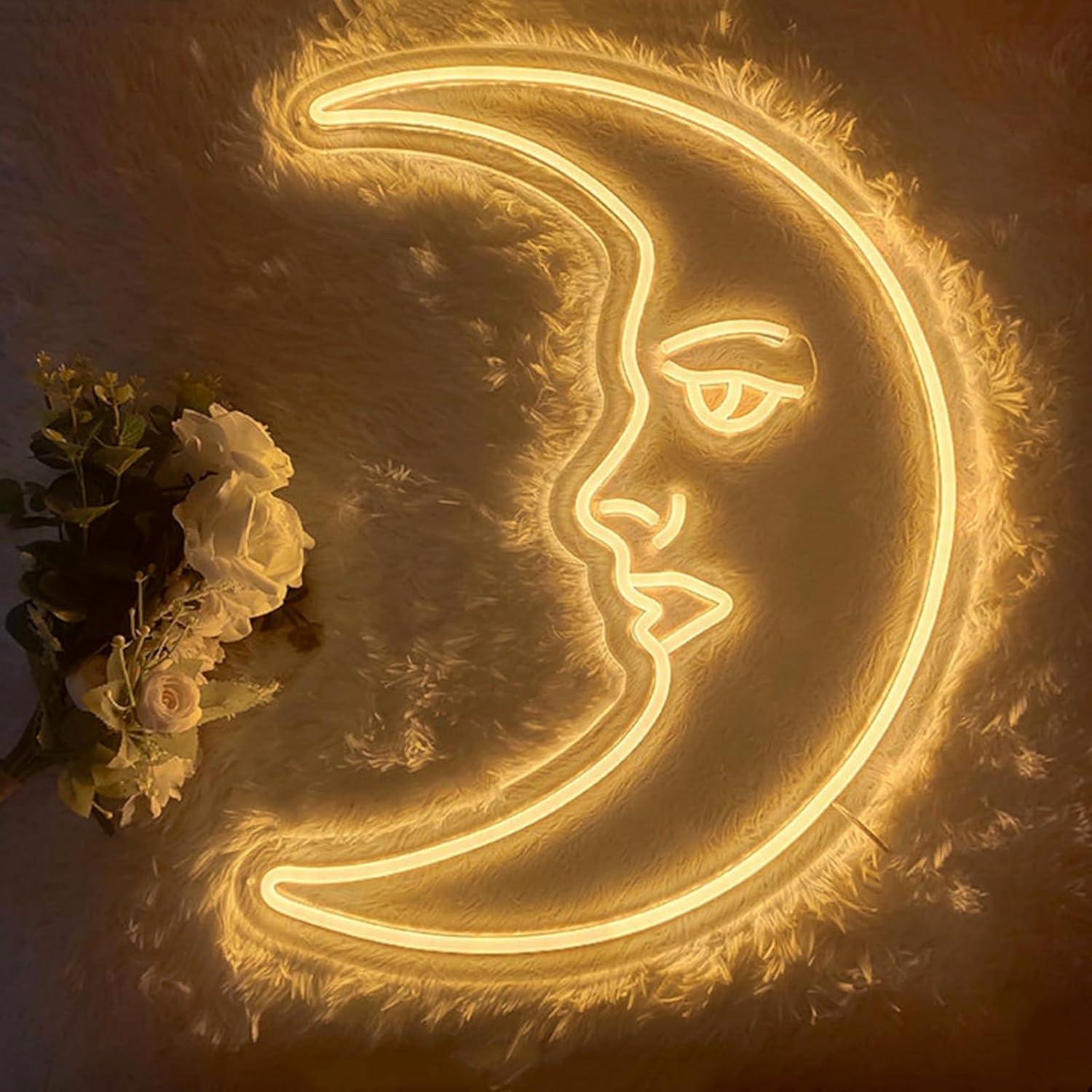 Moon Face Neon Sign USB Dimmab - огляд і ціна Neon Sign Party