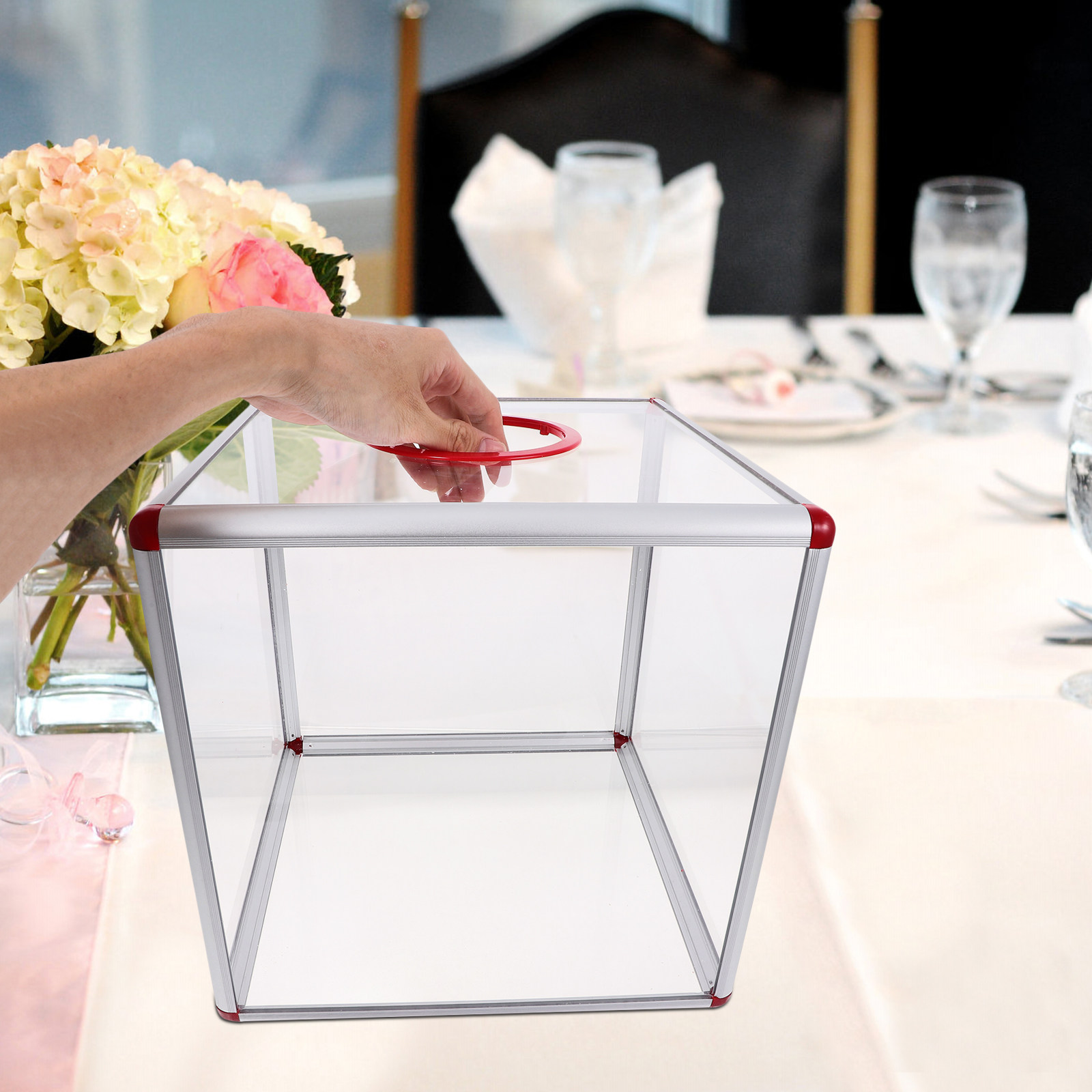 Large Clear Acrylic Raffle Box - огляд і ціна Event Party Box