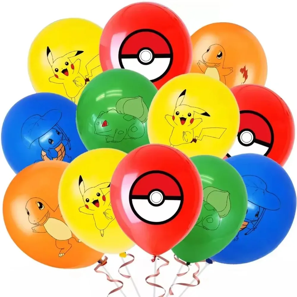 10Pcs Pokémon Printed Latex Ba - огляд і ціна Event Party