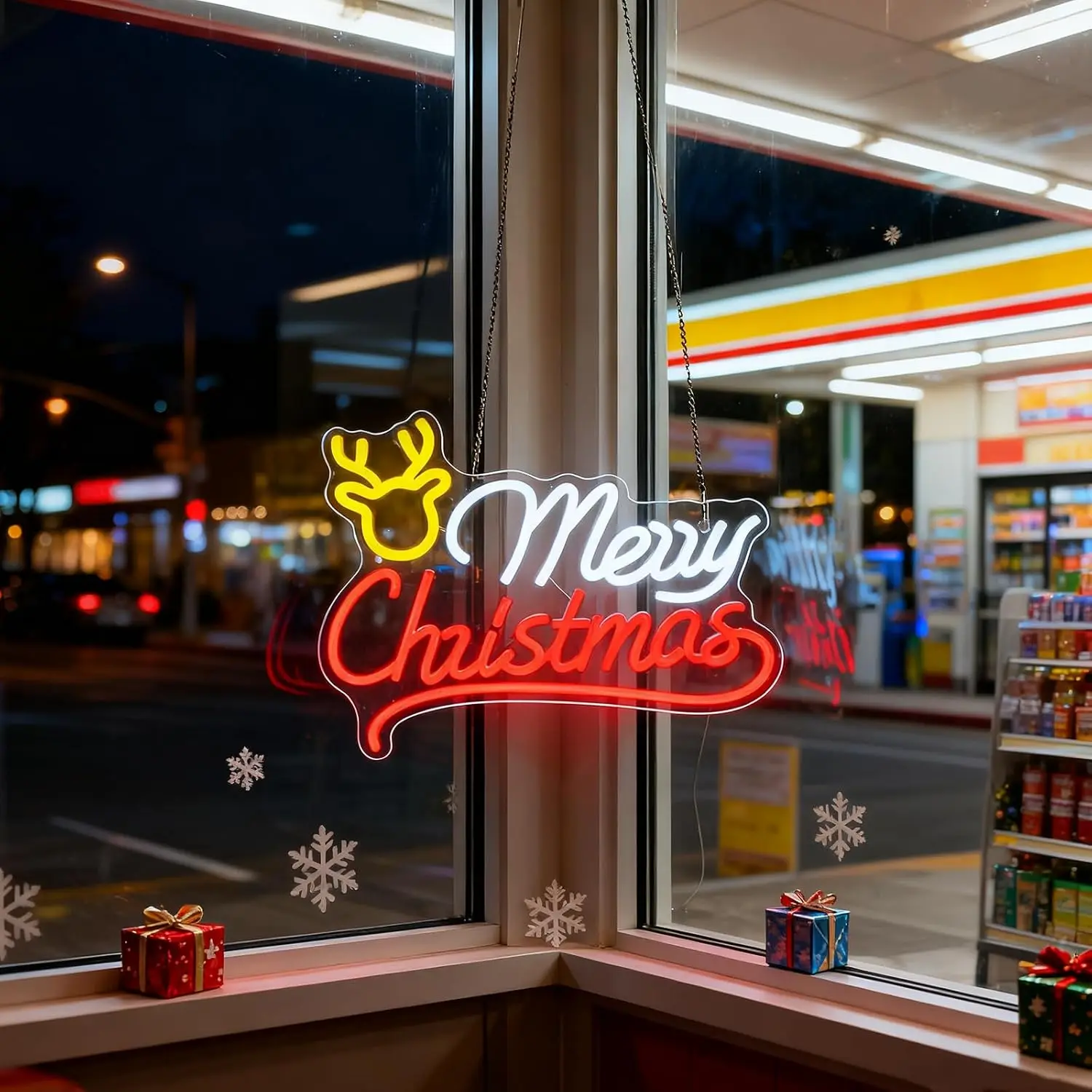 Merry Christmas Reindeer Neon  - огляд і ціна Neon Sign Party