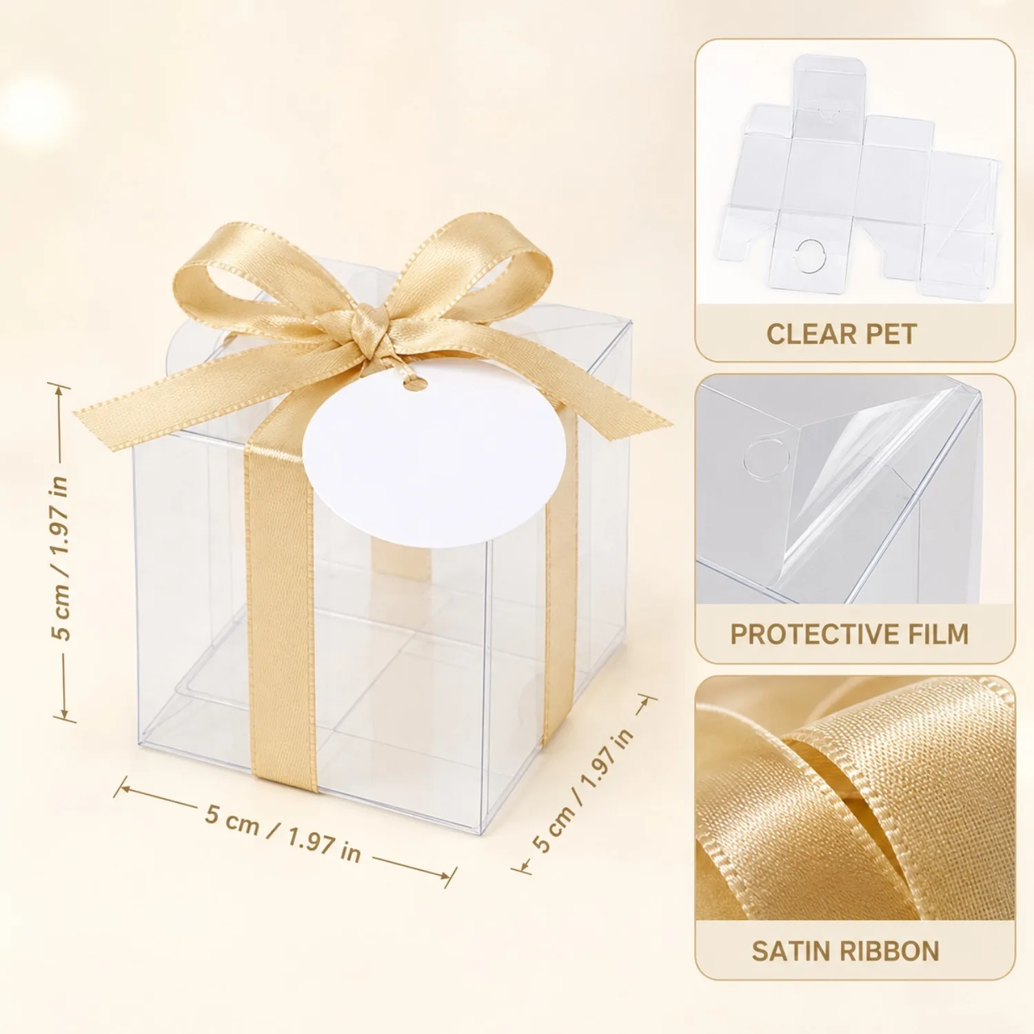 20/50 Transparent Gift Boxes W - огляд і ціна Event Party Box