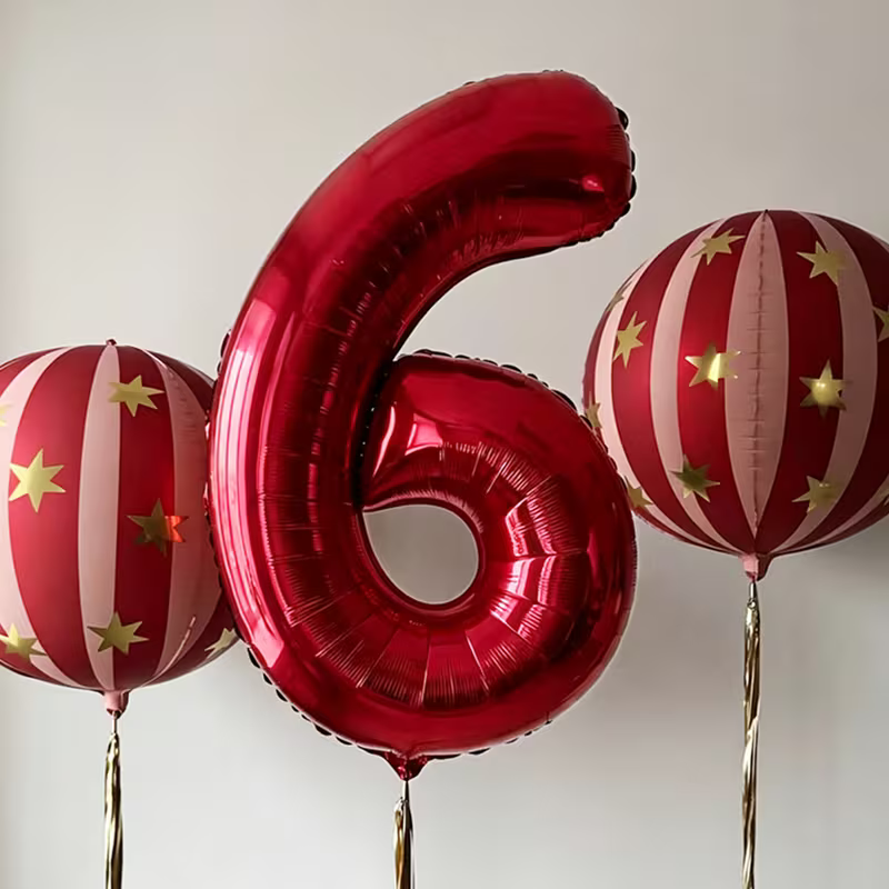 3pcs Red Carnival Number Ballo - огляд і ціна Balloon Pump Hand