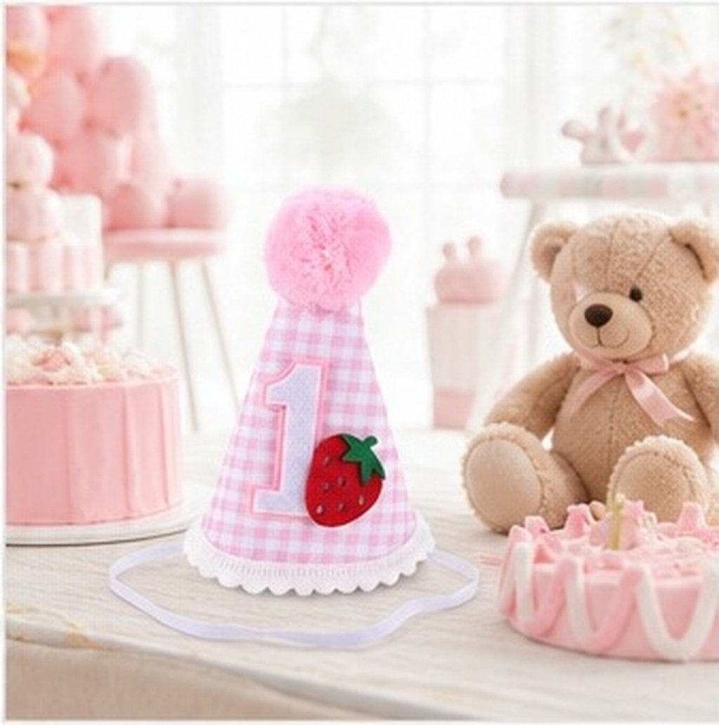 Strawberry First Birthday Hat  - огляд і ціна Party Hat Cone