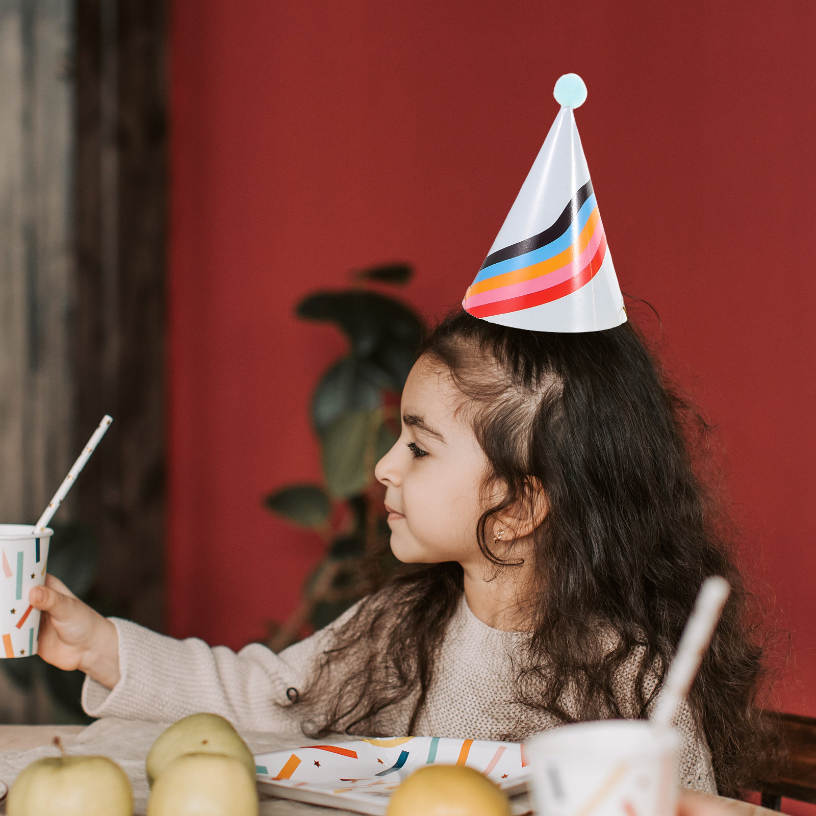3Pcs Gold Foil Accented Paper  - огляд і ціна Party Hat Cone
