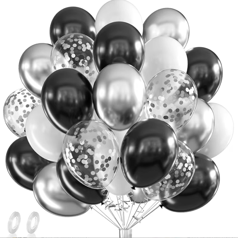 42pcs Silver Black White Confe - огляд і ціна Balloon Pump Hand