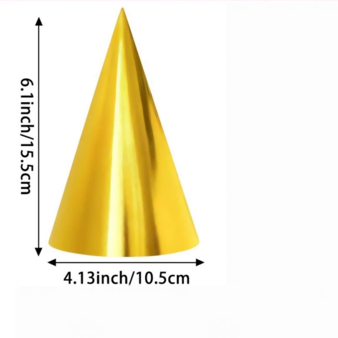 10pcs Colorful Metallic Foil B - огляд і ціна Party Hat Cone