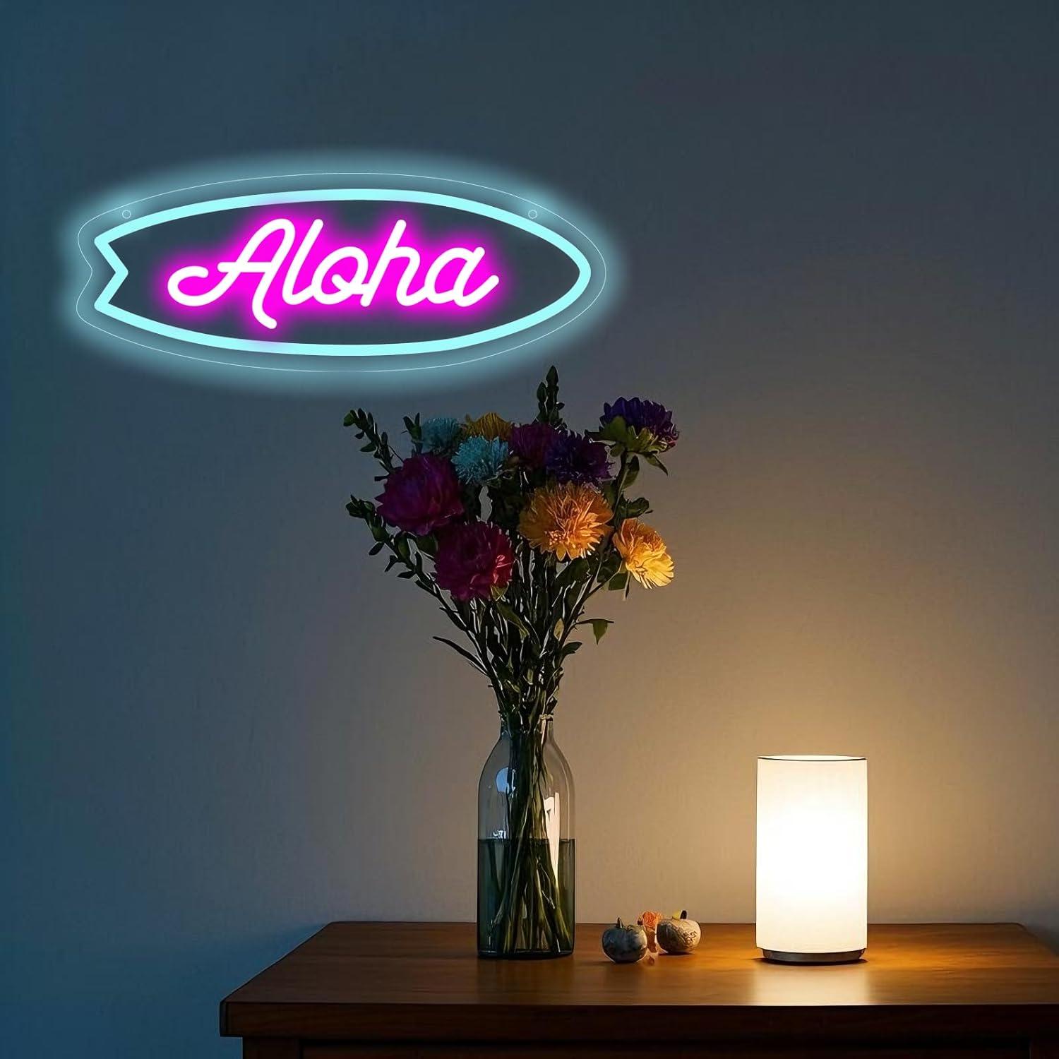 Aloha Surfboard Neon Sign Trop - огляд і ціна Neon Sign Party