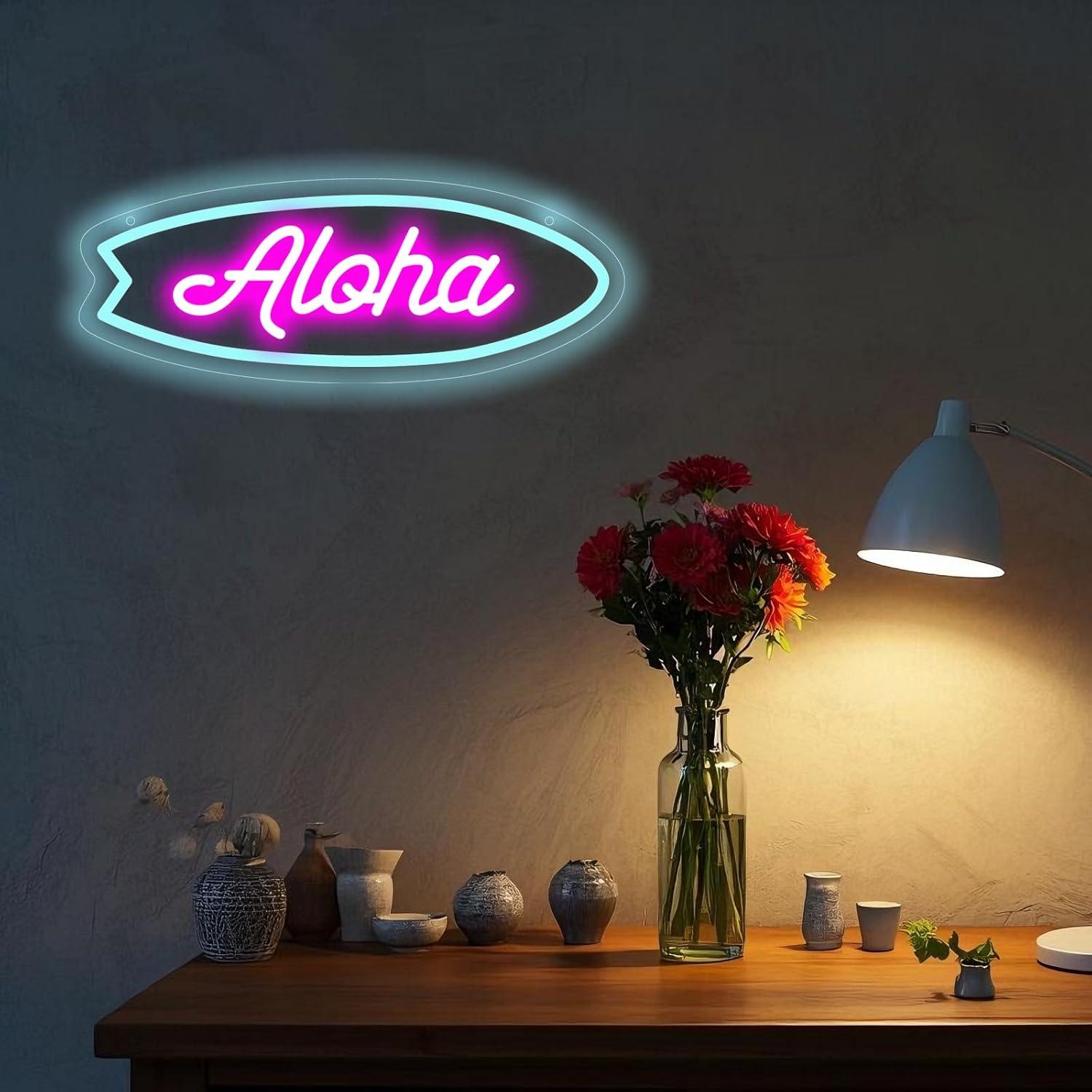 Aloha Surfboard Neon Sign Trop - огляд і ціна Neon Sign Party