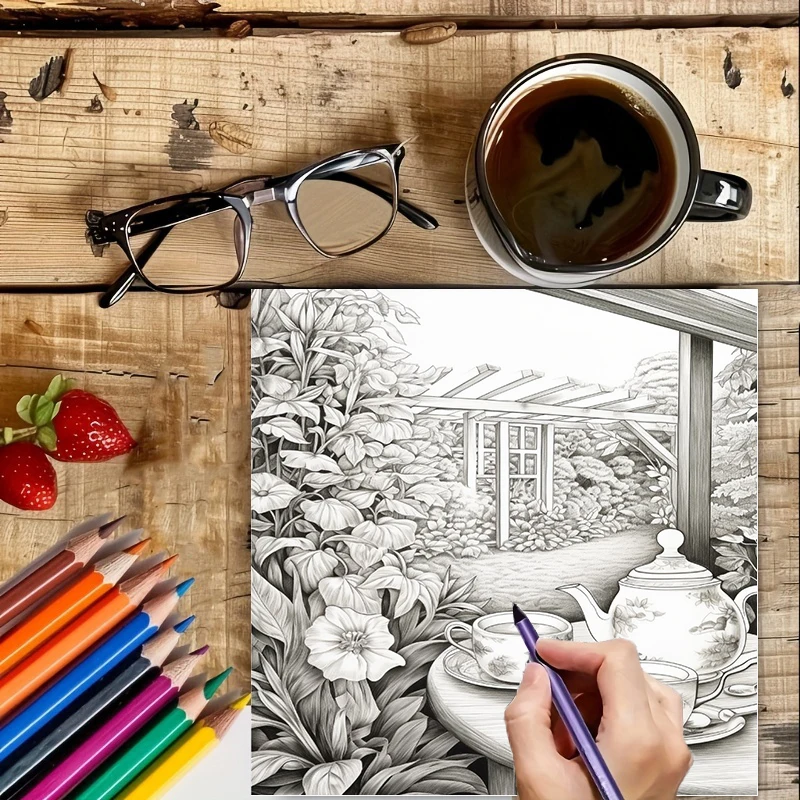 Tea In The Gardens Coloring Bo - огляд і ціна Supply Event