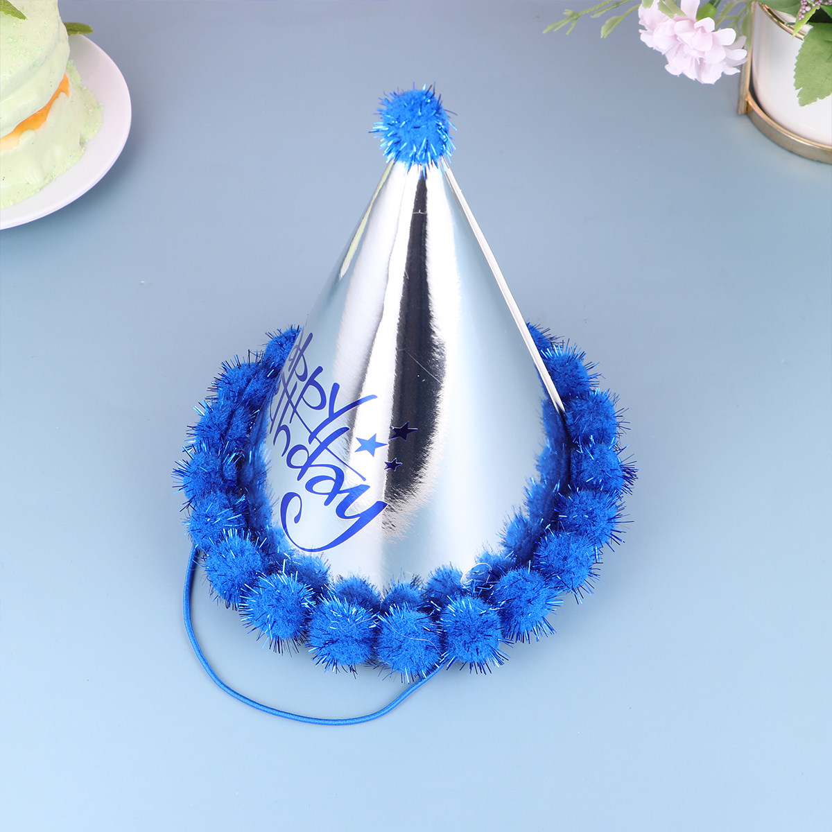 5Pcs Laser Foil Paper Pompon B - огляд і ціна Party Hat Cone